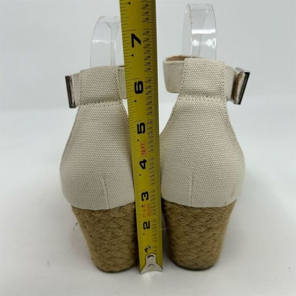 Vionic Women's White Ankle Strap Espadrille Wedge Sandals Size 9 Summer Boho - Picture 9 of 14